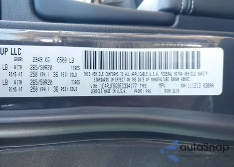 2014 Jeep Grand Cherokee Limited from USA, damaged, VIN 1C4RJFBG9EC334177